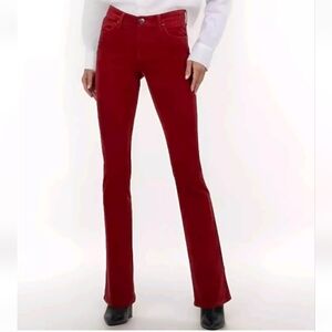 Kut FromThe Kloth Corduroy Karen Baby Bootcut Petite Woman 6 Red Holiday Preppy